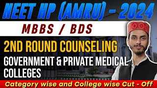 NEET AMRU HP MBBS amp BDS 2nd Round Cut  off 2024  Next Process  Inspiring Agricon [upl. by Leirvag]