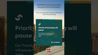 VETASSESS priority processing will pause from 1st December [upl. by Childs]