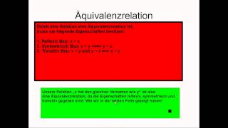 Zweistellige Relationen und Äquivalenzrelationen [upl. by Deerdre]