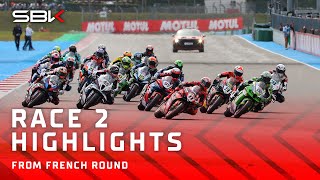 HIGHLIGHTS from Race 2 at MagnyCours 🚀  2024 FrenchWorldSBK 🇫🇷 [upl. by Hareehat]