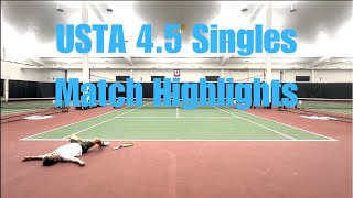 USTA 45 Tennis  When Two Players Only Go for Power [upl. by Goldfinch]