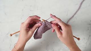 Learn to Knit Knit Through the Back Loop ktbl [upl. by Seltzer]