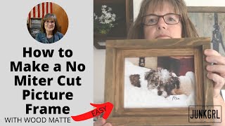 How To Make A Super Easy No Miter Wood Frame with Wood Matte Using Scrap Wood [upl. by Nikki]