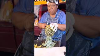 Easy Pineapple Cutting Skill Fruits Cutting Skill [upl. by Buskirk341]