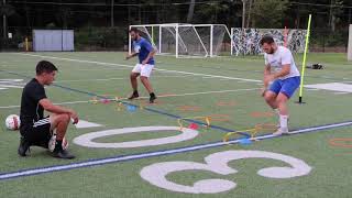 Preseason Soccer Drills  College soccer training  2 coaches 2 players  Loads of drills [upl. by Haek400]