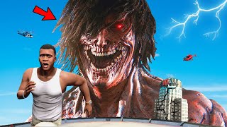 Biggest Titans Attacked AND Destroys LOS SANTOS In GTA 5  Giant Titans [upl. by Skolnik]