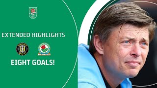 EIGHT GOALS  Harrogate Town v Blackburn Rovers Carabao Cup extended highlights [upl. by Anisah]