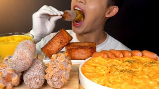 ASMR MUKBANG Spaghetti Corn Dog Spam Sausage amp A LOT OF CHEESE [upl. by Howe711]