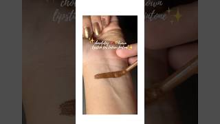 Chocolatey brown skin tone lipstick 💋🍫🍪🤎🐻🍂lipstick shots yashiraul youtubeshorts [upl. by Ybbob]