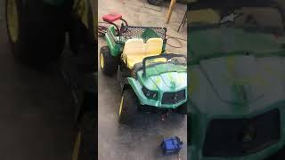 Peg Perego john deere gator convert to car battery power [upl. by Benton]