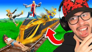 The MYTHIC TRAIN Challenge in Fortnite [upl. by Ellerahs696]