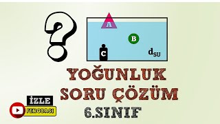 YOĞUNLUK SORU ÇÖZÜM 6SINIF [upl. by Tena612]