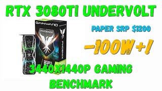 Nvidia RTX 3080 Ti undervolt gaming benchmark UWQHD 3440x1440 [upl. by Ivets285]