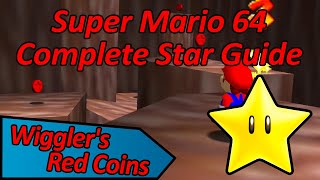 Wigglers Red Coins TinyHuge Island  Super Mario 64 Complete Star Guide [upl. by Ayadahs]