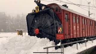 125 Jahre SBB Xrot 100 Dampfschneeschleuder Steam Rotary Xrot 100 Gotthard Railway [upl. by Vittorio]