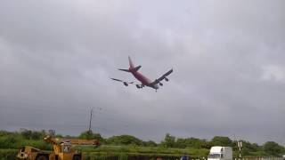 Rossiya Airline Boeing 747400 landing at Dabolim Airport Goa [upl. by Cilurzo650]