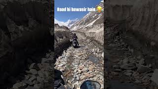 Road hi bawasir hai 😂 kaza spiti offroad mountains nature view youtubeshorts shortsfeed [upl. by Akinar]