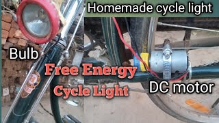 How To Make Cycle Light At Home  Free energy Cycle Light Homemade cycle Light  cycle head Light [upl. by Leachim]