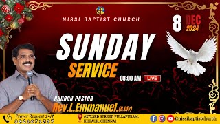 🔴🅻🅸🆅🅴 SUNDAY SERVICE  REVLEMMANUELBD 08122024 NISSI BAPTIST CHURCH [upl. by Woodall]