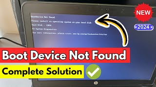 Fix Boot Device Not Found Hard Disk 3F0 Error in HP LaptopPC  Complete solution [upl. by Bink115]