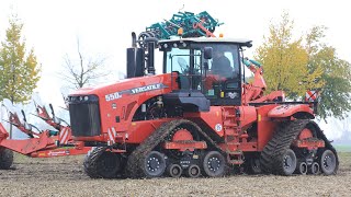 Versatile 550DT with Kverneland 12 furrow plough taking the next track on the headland [upl. by Aleicarg]