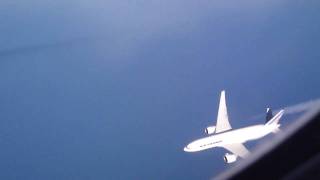 Boeing 777 viewed from another B777 at cruising level over the Atlantic [upl. by Cherlyn]