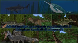 mahluk prasejarah yang berhasil di bangkitkan di minecraft showcase mesozoic biology addon [upl. by Goldman]