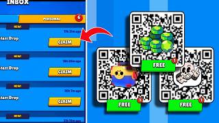 Free Gifts QR Code 🎁  Free MEGA BOXES amp Pins  Brawl Stars [upl. by Warchaw]