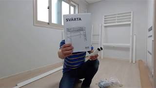 IKEA SVARTA ASSEMBLY 이케아 벙커침대 스베르타 20cm 절단 후 조립 9 [upl. by Lipski817]