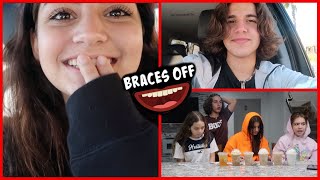 finally getting our braces off VLOG594 [upl. by Anemix160]