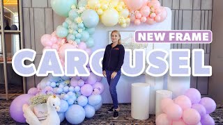 New 7ft Square Frame for Carousel Themed party  DIY Balloons [upl. by Ojela]