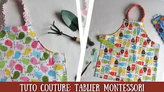 Tuto Couture Facile Tablier Inspiration Montessori [upl. by Lamori650]