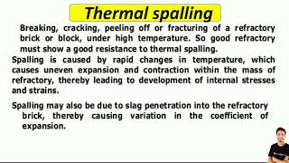 Thermal spalling  Refractories  Engineering chemistry  MOHAN DANGI [upl. by Loferski622]