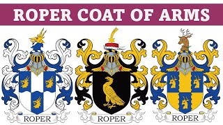 Roper Coat of Arms amp Family Crest  Symbols Bearers History [upl. by Gadmon]