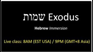 Hebrew Immersion Exodus 263133 full Hebrew immersion [upl. by Marget]