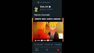 Boruto Rock Naruto shoked artboysom artboysibu naruto howtodrawsasukeuchiha viralshorts [upl. by Yrellih762]