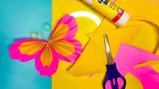 Origami Paper Butterfly  Step by Step Tutorial for Kids diy diycrafts origami paperbutterfly [upl. by Aicyla]