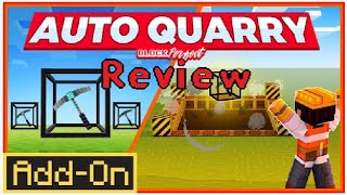 Minecraft Bedrock addon mod review Auto Quarry [upl. by Hirai]