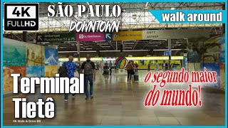 4K Terminal Rodoviário Tietê  Rodoviária Tietê SP  está perigoso  andando na rodoviária Tietê [upl. by Ahtinak503]