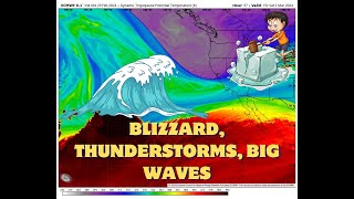 California Weather Blizzard High Winds Heavy Rain Thunderstorms High Surf [upl. by Inverson]