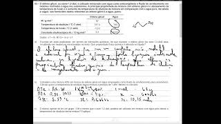 QUESTÃO 5 PROPRIEDADES COLIGATIVAS E EBULIOSCOPIA  ESPECÍFICA DE QUÍMICA UFPR 2018 [upl. by Ravo630]