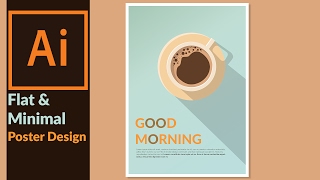 Designing a Minimal amp Flat Design Poster in Adobe illustrator [upl. by Myrah344]