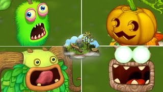 Plant Island  All Monsters Sounds amp Animations  My Singing Monsters [upl. by Mraz]