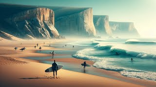 A COLD MORNING AT NAZARE  Raw footage [upl. by Eniamor474]