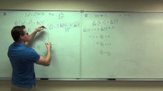 Calculus 1 Lecture 27 Implicit Differentiation [upl. by Louanne607]