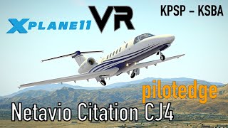 XPlane 11 VR  Netavio Citation CJ4  Pilotedge ATC [upl. by Oek]