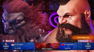 Street Fighter 6  Akuma Online Ranked Match 14 Against Zangief [upl. by Pollerd389]