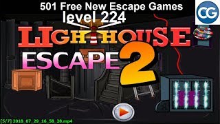 Walkthrough 501 Free New Escape Games level 224  Ligh house escape 2  Complete Game [upl. by Davida]