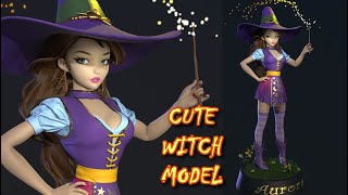 Cute Halloween Witch Model [upl. by Nnylav458]