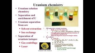 CHEM 312 lect 12 uranium chemistry part 1 [upl. by Ezra]